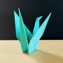 Ver imagem 3 de Estatueta Pássaro Tsuru P - 10 Cm Altura - Toque 3D: Azul Tiffany
