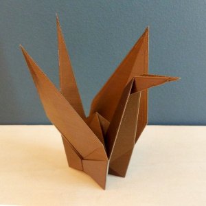 Estatueta Pássaro Tsuru M - 13 Cm Altura - Toque 3d: Bronze