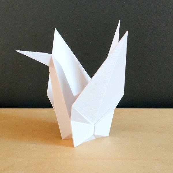 Estatueta Pássaro Tsuru M - 13 Cm Altura - Toque 3D: Branco - 1