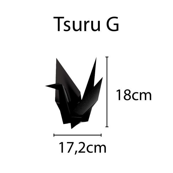 Estatueta Pássaro Tsuru G - 18 Cm Altura - Toque 3D: Bronze - 4