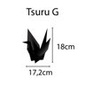 Estatueta Pássaro Tsuru G - 18 Cm Altura - Toque 3D: Preto - 4