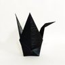 Estatueta Pássaro Tsuru G - 18 Cm Altura - Toque 3D: Preto - 2