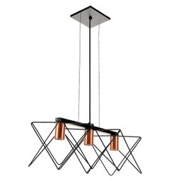 PENDENTE ARAMADO RETANGULAR 3L - 1