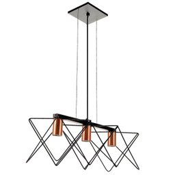 PENDENTE ARAMADO RETANGULAR 3L - 4