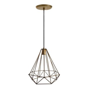 PENDENTE ARAMADO DIAMANTE GRANDE GRAFITE