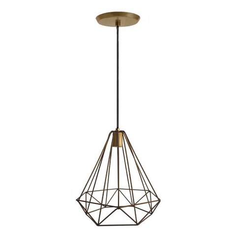 PENDENTE ARAMADO DIAMANTE GRANDE GRAFITE