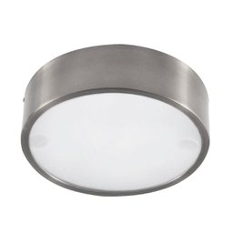 Plafon Redondo de Aluminio Escovado 25cm - 1