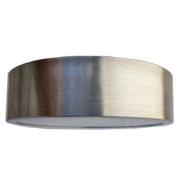 Plafon Redondo de Aluminio Escovado 25cm - 2