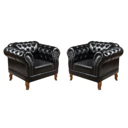 Conjunto Duas Poltronas e Namoradeira 2 Lugares Duque Preto - 2