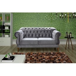 Namoradeira Chesterfield Elisabeth Cinza - 1