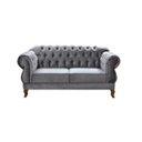 Ver imagem 2 de Namoradeira Chesterfield Elisabeth Cinza