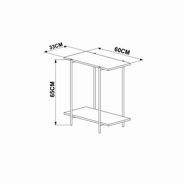 Mesa Lateral Tube Vermont-Est. Preta Industrial Artesano - Artesano Home - 3