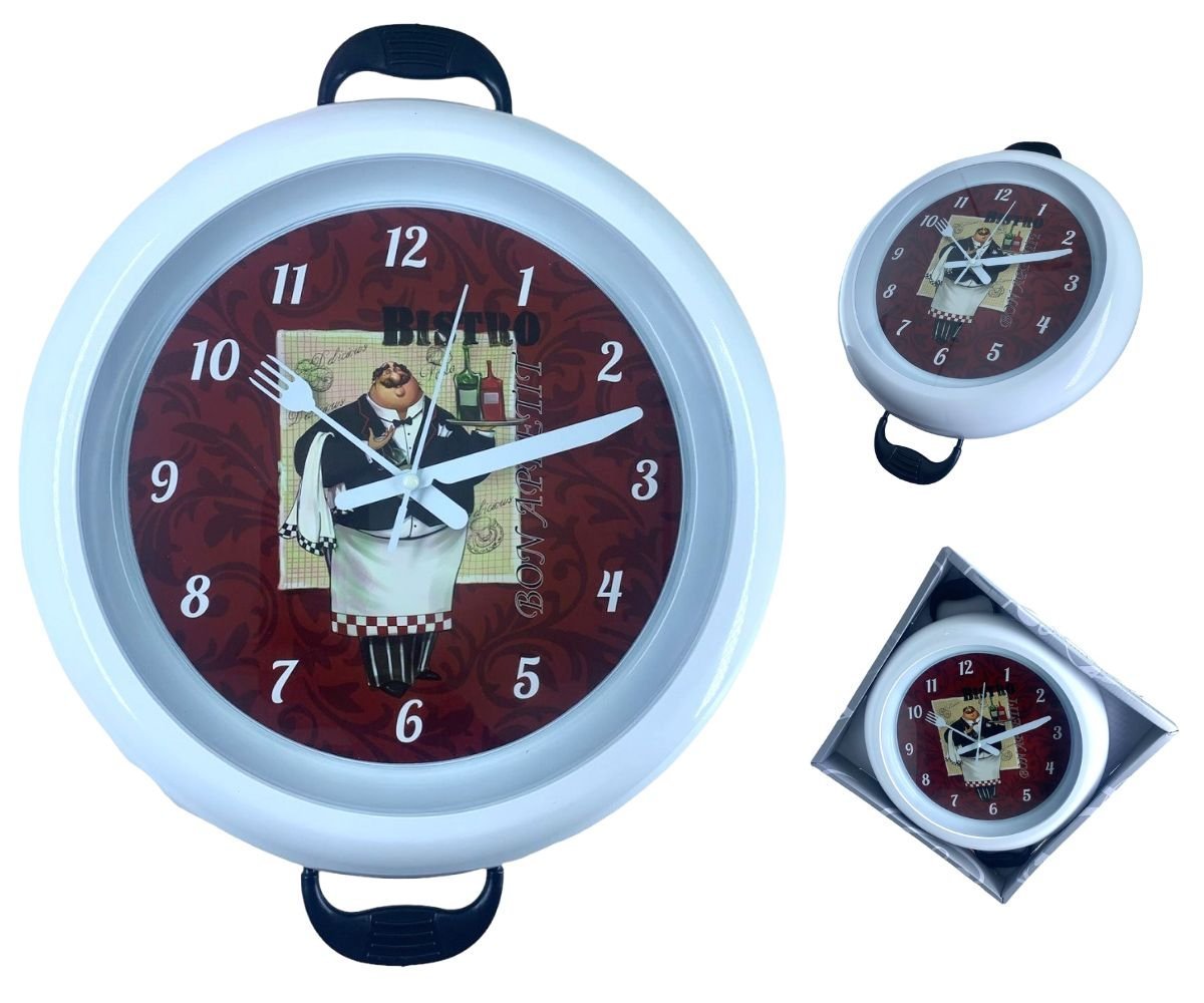 Relógio Parede Cozinha Decorativo Moderno Redondo Panela Bco Quartz Relógio Decorativo, Relógio para