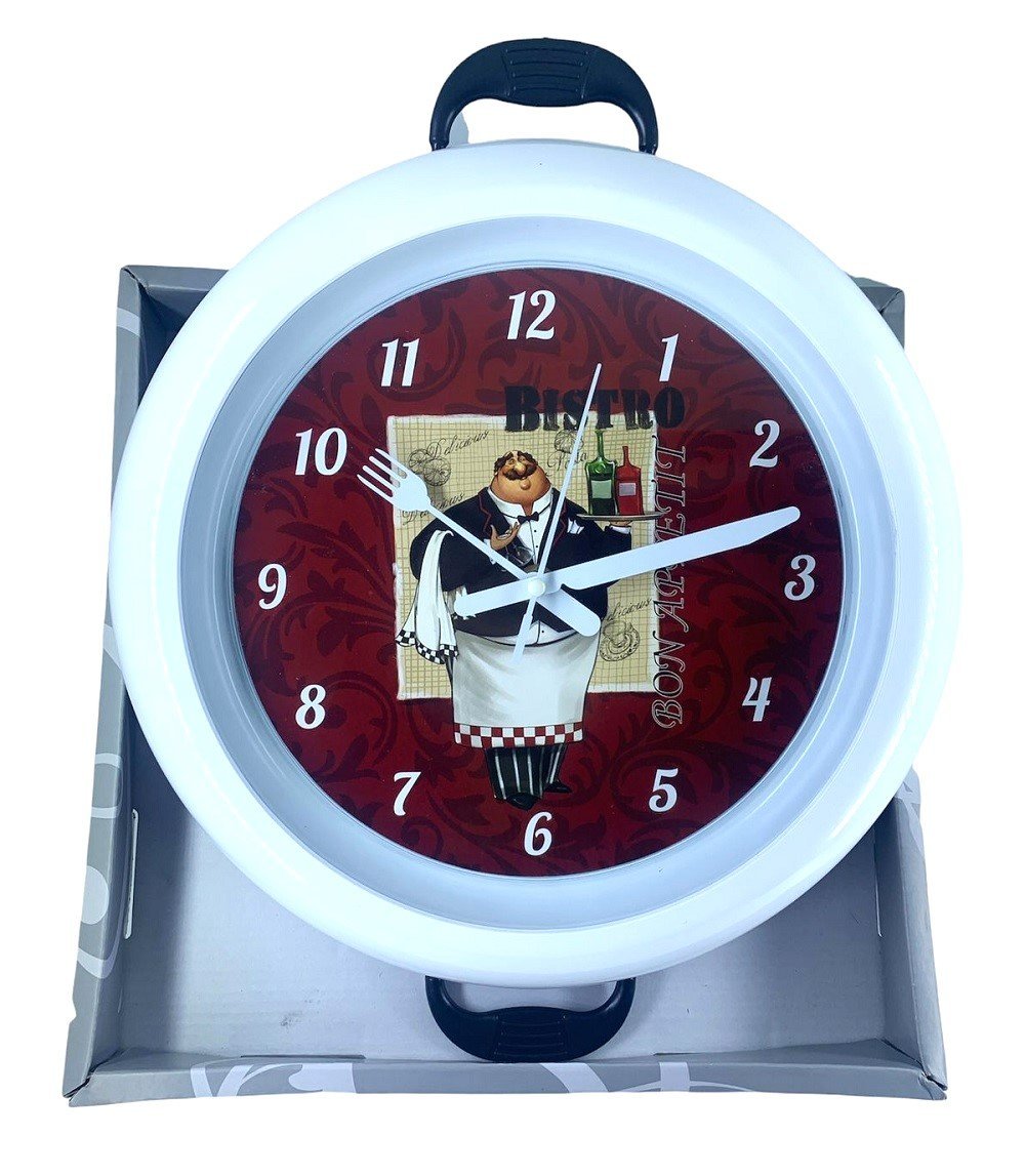 Relógio Parede Cozinha Decorativo Moderno Redondo Panela Bco Quartz Relógio Decorativo, Relógio para - 3