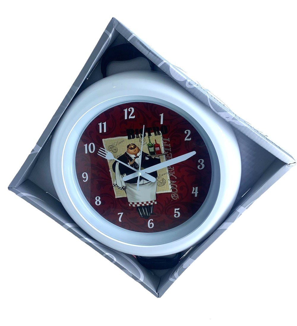 Relógio Parede Cozinha Decorativo Moderno Redondo Panela Bco Quartz Relógio Decorativo, Relógio para - 2