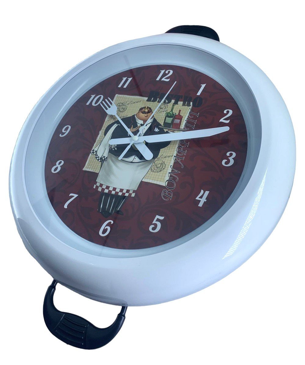 Relógio Parede Cozinha Decorativo Moderno Redondo Panela Bco Quartz Relógio Decorativo, Relógio para - 4