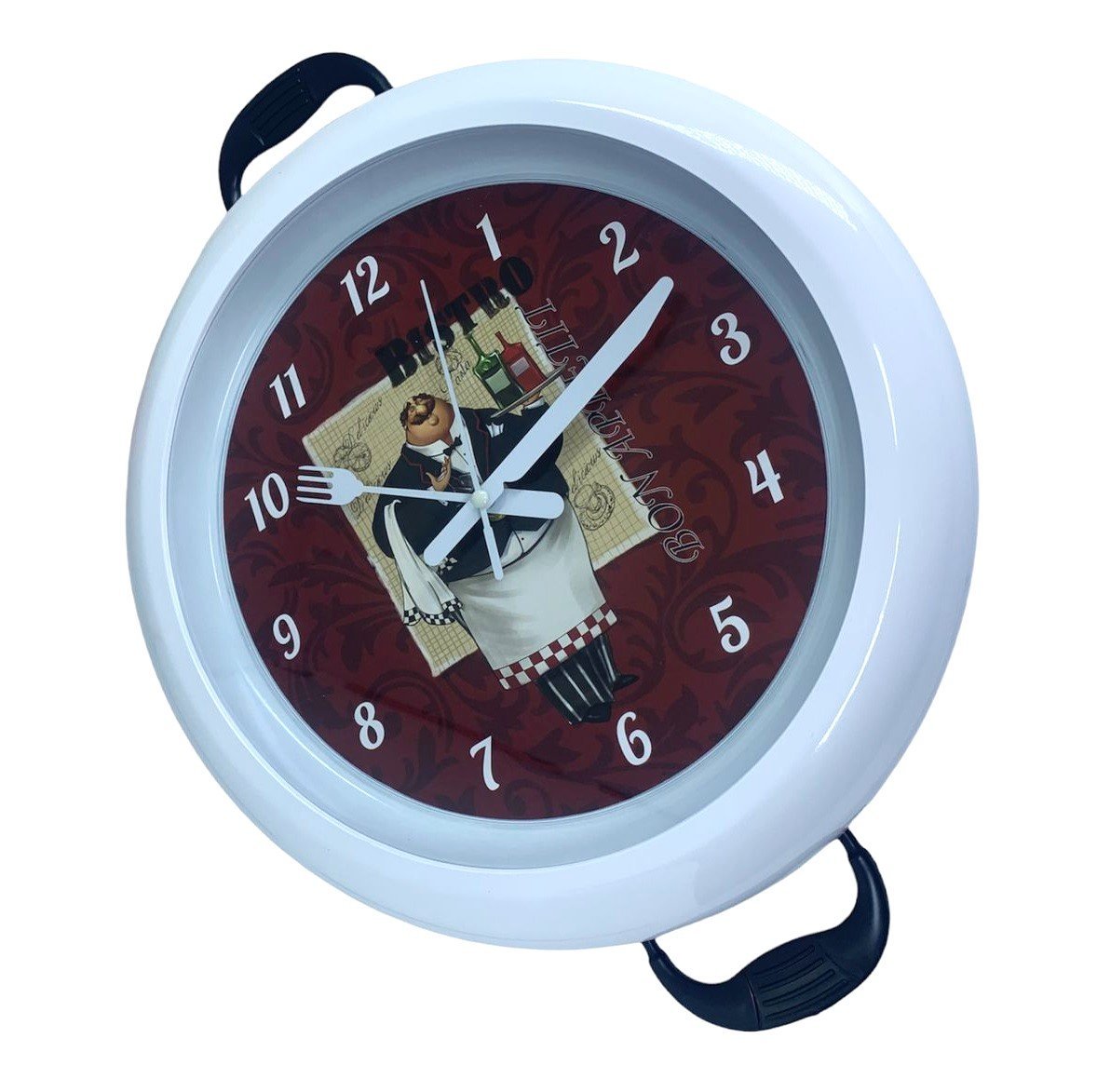 Relógio Parede Cozinha Decorativo Moderno Redondo Panela Bco Quartz Relógio Decorativo, Relógio para - 8