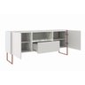 Balcão Buffet 2 Portas 1 Gaveta Vesta 180cm Thassos-Branco-Cobre Artesano - Artesano Home - 2