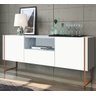 Balcão Buffet 2 Portas 1 Gaveta Vesta 180cm Thassos-Branco-Cobre Artesano - Artesano Home - 3