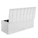 Ver imagem 2 de Calçadeira Baú Recamier Queen 160CM Kiara Suede Branco - D A DECOR