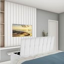 Ver imagem 1 de Calçadeira Baú Recamier Queen 160CM Kiara Suede Branco - D A DECOR