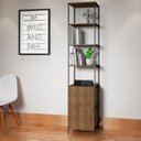 Ver imagem 3 de Estante Multiuso 1 Porta Steel Quadra Vermont-est. Preta Industrial Artesano - Artesano Home