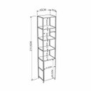 Ver imagem 4 de Estante Multiuso 1 Porta Steel Quadra Vermont-est. Preta Industrial Artesano - Artesano Home