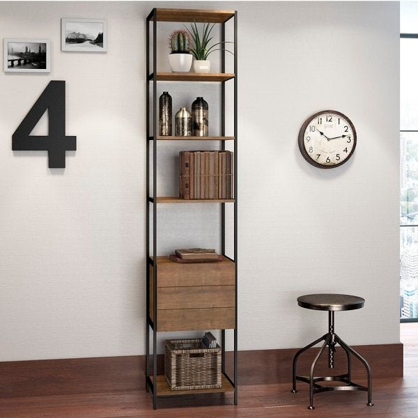 Estante Multiuso 3 Gavetas Vermont-Preto Industrial Artesano - Artesano Home - 3