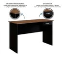 Ver imagem 3 de Mesa de Escritório Home Office Kick 120cm com 01 Gaveta Savana Preto - Desk Design