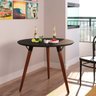 Mesa de Jantar Redonda 90cm Preta-Pés Escuros Palito Retrô Artesano - Artesano Home - 2