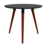 Mesa de Jantar Redonda 90cm Preta-Pés Escuros Palito Retrô Artesano - Artesano Home - 1