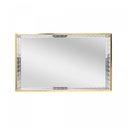 Ver imagem 4 de Bandeja de Metal com Espelho Dourada 15cm X 25cm X 4cm