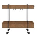 Ver imagem 1 de Carrinho Bar Vermont|preto Industrial Artesano - Artesano Home