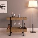 Ver imagem 2 de Carrinho Bar Vermont|preto Industrial Artesano - Artesano Home