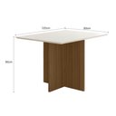 Ver imagem 2 de Mesa de Jantar Retangular Tampo Chanfrado sem vidro 120cm Helô Poliman Móveis
