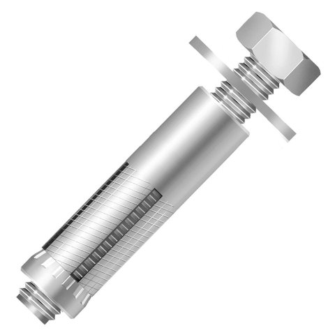 Chumbador Cbc C/parafuso Unc Ac 5/8 X 5 Zincado Branco