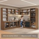 Ver imagem 7 de Armário de Cozinha Completa 566cm Rustic/preto Lux Madesa 01 Rustic/preto