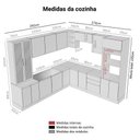 Ver imagem 5 de Armário de Cozinha Completa 566cm Rustic/preto Lux Madesa 01 Rustic/preto