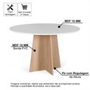 Ver imagem 2 de Mesa de Jantar Redonda 90cm 4 Lugares Isabela MDF Branco e Jade - Straub Web