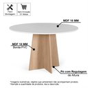 Ver imagem 2 de Mesa de Jantar Redonda 4 Lugares 90cm Isabela Branco/jade - Straub Web