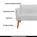 Ver imagem 4 de Poltrona Namoradeira Decorativa Isabella Pés Palito Madeira Suede Cinza - Gran Belo