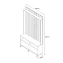 Ver imagem 5 de Estante Home Estilos Tv até 55 Pol 2 Pt -ripado -carmolar:nature/off-white
