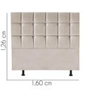 Ver imagem 2 de Cabeceira Estofada Cama Box Casal Queen 160cm Espanha Corino Bege- Mabe Magazine