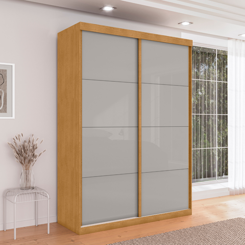Guarda Roupa 2 Portas e 3 Gavetas Kassel Naturalle Off White