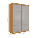 Ver imagem 2 de Guarda Roupa 2 Portas e 3 Gavetas Kassel Naturalle Off White