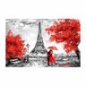 Quadro Paris Vermelho Casal - Tela Única - 90 x 60 cm - Preta - 2