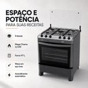Ver imagem 6 de Fogão a Gás Fascino 5 Bocas Mega Chama 2,6KW Easy Clean com Forno 97 Litros e Mesa Inox Clarice