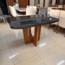 Ver imagem 6 de Conjunto Sala de Jantar Sala Roma 4 Lugares Tampo MDF e Vidro Grafite 130x90cm Bom Pastor Móveis