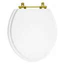 Ver imagem 1 de Assento Sanitário Diamantina Branco para vaso Icasa Com Ferragem Dourada