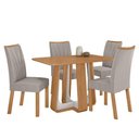 Ver imagem 2 de Conjunto Sala de Jantar Mesa Tampo Mdf com 4 Cadeiras
